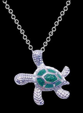 欧美新款乌龟仿澳宝吊坠项链可爱