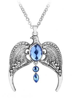 跨境哈利波特魂器项链拉文克劳遗失的冠冕魔法学院老鹰复古项链