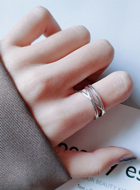 女潮流个性冷淡风食指戒韩版简约