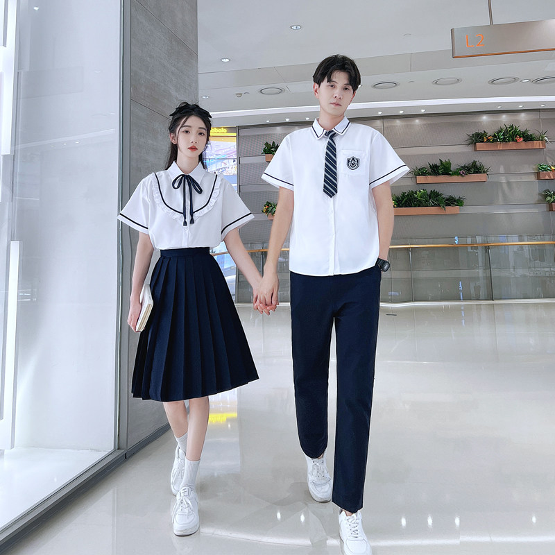 套装裙子班服合唱学院初中小学生衬衫毕业礼服朗诵演出服气质照风
