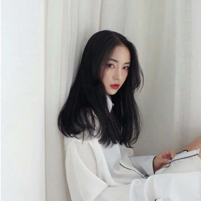 中分无刘海假发女短直发齐肩黑色自然逼真内扣微卷网红同款中长发