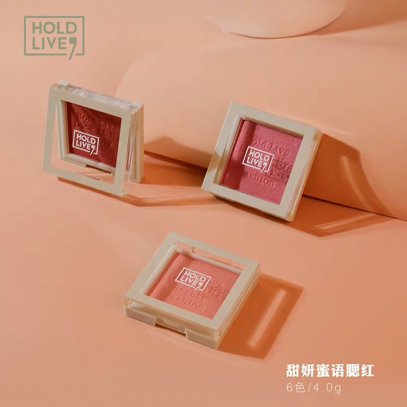 立体微闪哑光玫瑰奶油橘腮红
