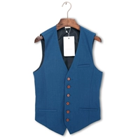 Kinh doanh mới phiên bản Hàn Quốc giản dị của thời trang yuppie Anh Slim đáy quần vest phù hợp với vest vest nam XL - Dệt kim Vest áo len hàn quốc