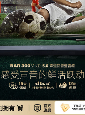 JBL家庭影院音箱BAR300MK2环绕声效客厅入门级家用电视回音壁音响