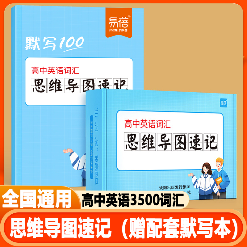 【易蓓】高中英语高频词汇高考大纲3500词思维导图速记单词卡片背单词学习手卡知识点总复习高一二三背诵汇总