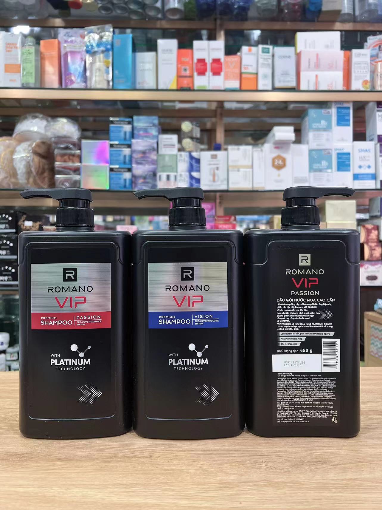 越南romano/罗曼诺男士香氛控油清爽控油 去屑洗发水650gvip