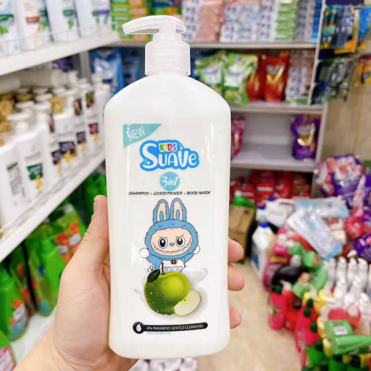 越南Suave kids丝华芙儿童洗发水护发素沐浴露液532ml洗护二合一