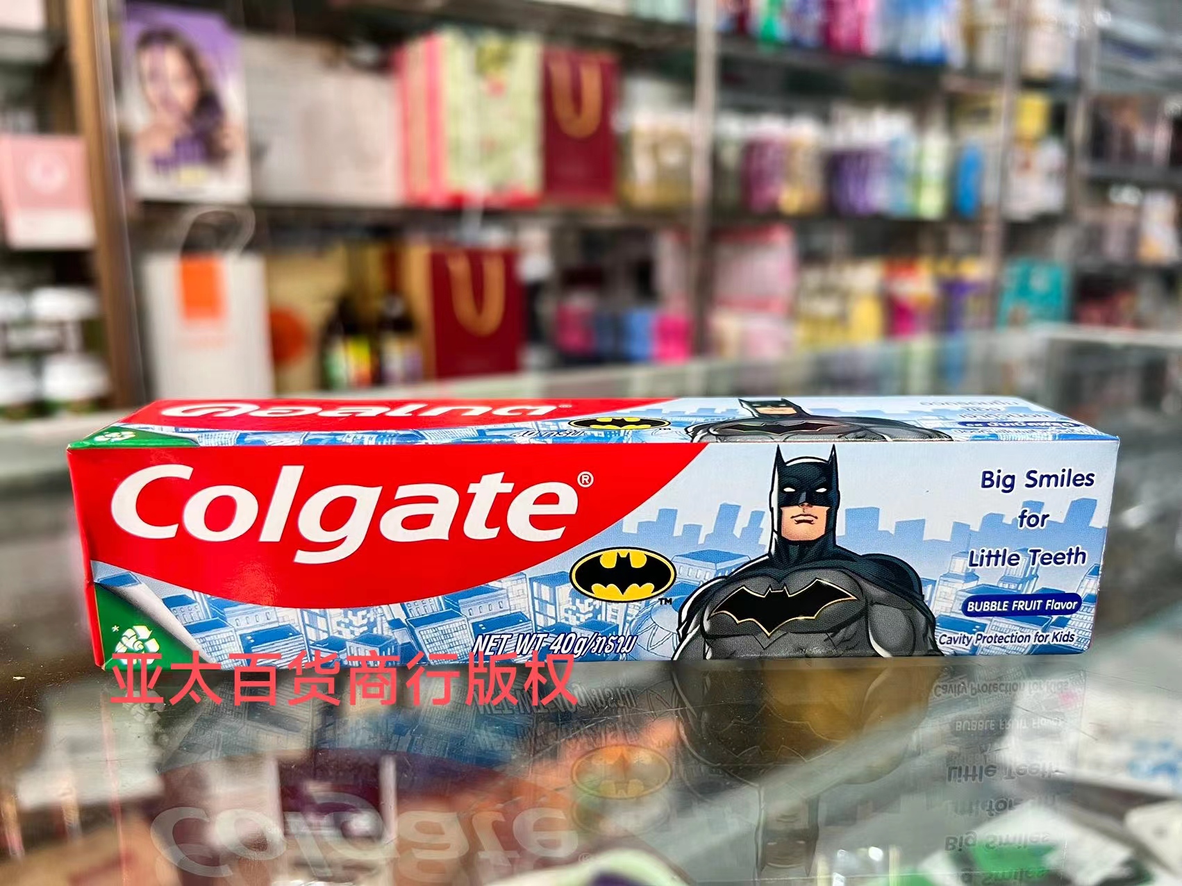 泰国高露洁Colgate蝙蝠侠儿童防蛀牙膏含氟40g 杂果口味