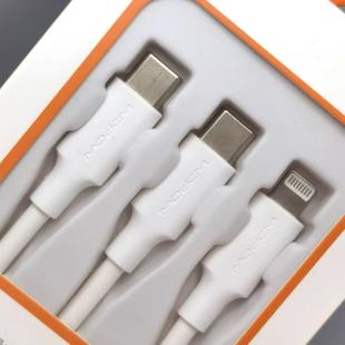 沃品三合一快充数据线适用华为荣耀手机苹果15 16通用USB充电线
