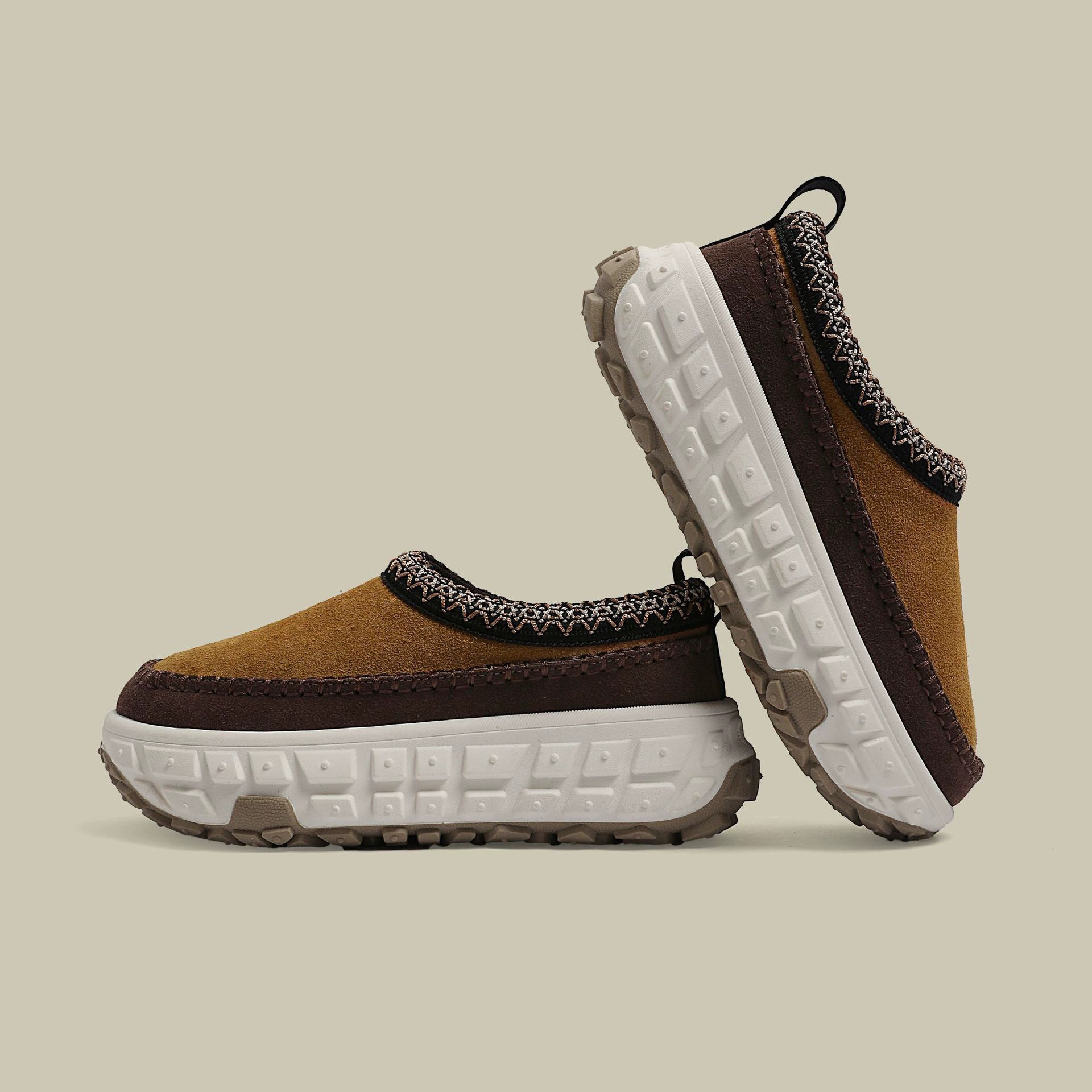 赵丽颖同款  轮胎底包头低跟女秋冬外穿增高厚底休闲一脚蹬懒人鞋,女鞋,包头拖,淘宝优惠券,粉丝福利购,淘宝优惠卷