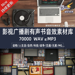 影视音效库广播剧有声书环境动物自然人声生活机械科幻 效果音效