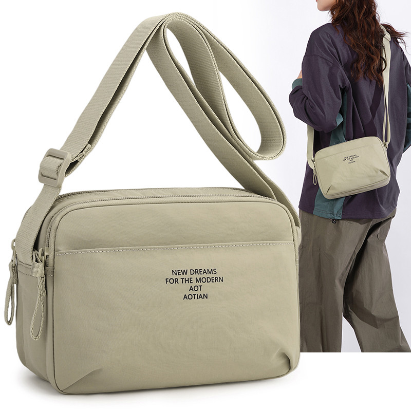 2026年新款尼龙布斜挎包女防水轻便多层大容量休闲简约单肩包小包,箱包皮具/热销女包/男包,通用款女包,淘宝优惠券,粉丝福利购,淘宝优惠卷