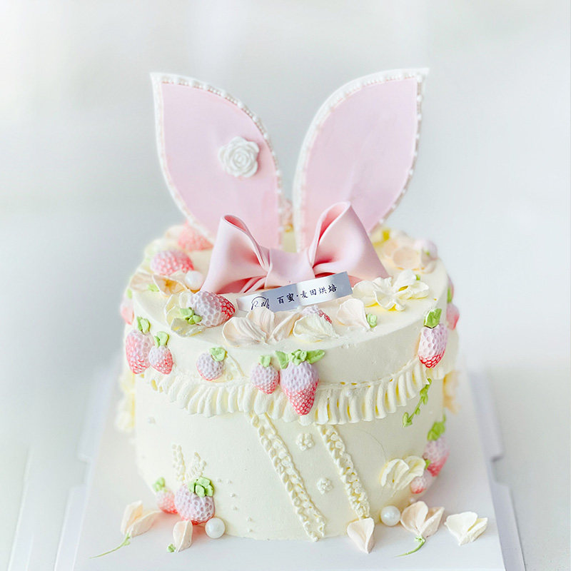 兔子主题女孩生日蛋糕南京配送