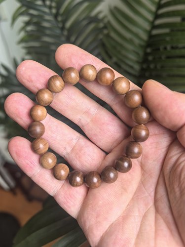 迈索尔老山檀香手串单圈10mm*19颗横纹佛珠念珠手链正品保真