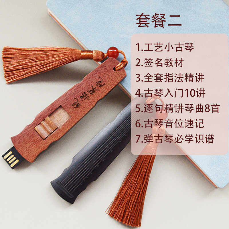 古琴入门教材教程迷你小古琴U盘含5套108节视频课程古琴书