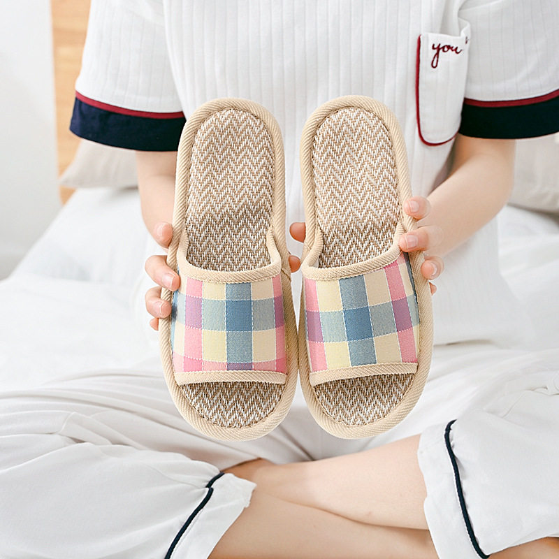 亚麻拖鞋夏季男女士居家居情侣地板凉拖鞋韩版棉麻家用防滑耐磨女
