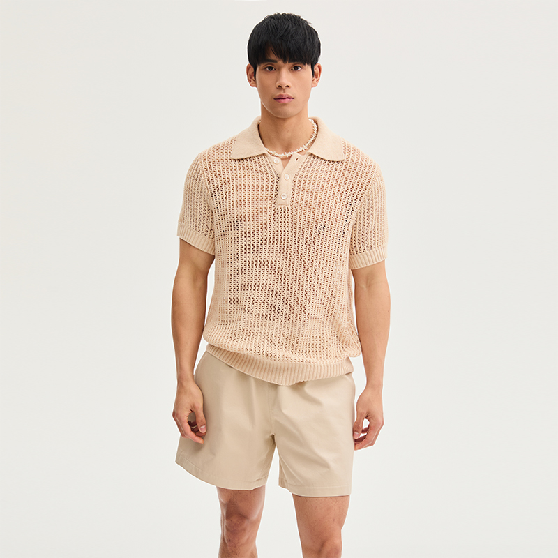 southstudio双色针织Polo衫