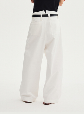 SouthStudio鱼尾腰休闲裤男女无性别穿搭26春夏新款黑白双色长裤