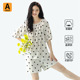 夏天凉感休闲可外穿女生家居服 短袖 波点睡衣女士纯棉夏季 薄款