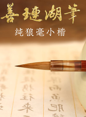 湖羊牌纯狼毫小楷毛笔初学者套装专业级小号抄经书法国画善琏湖笔
