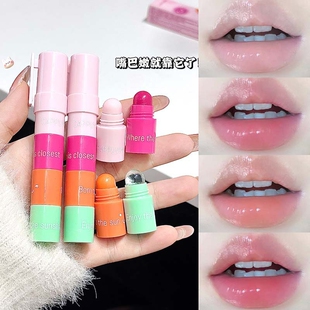 买1得4,四色唇膏组合叠叠乐蜡笔口红滋润ns学生党冷调粉韩系女主