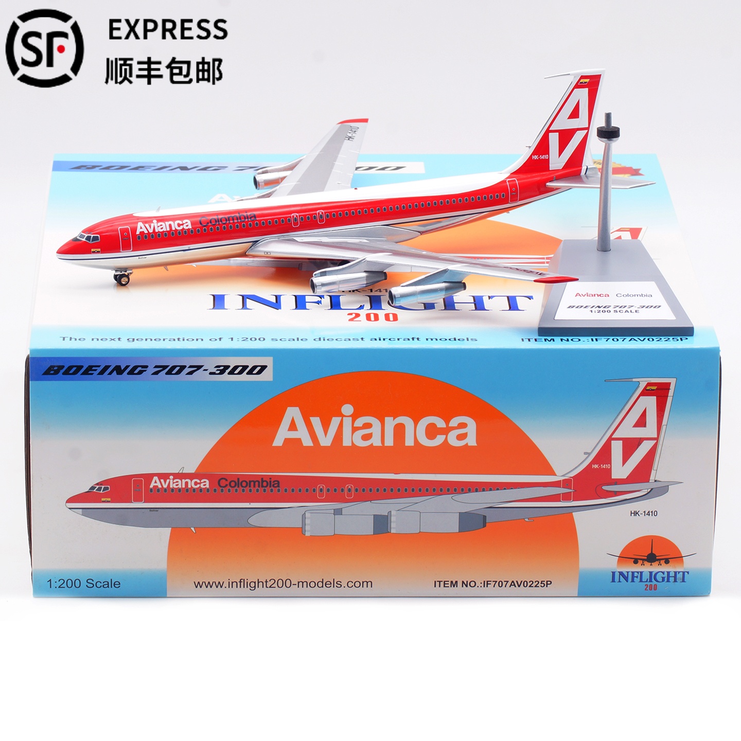 阿维安卡飞机模型合金B707-300