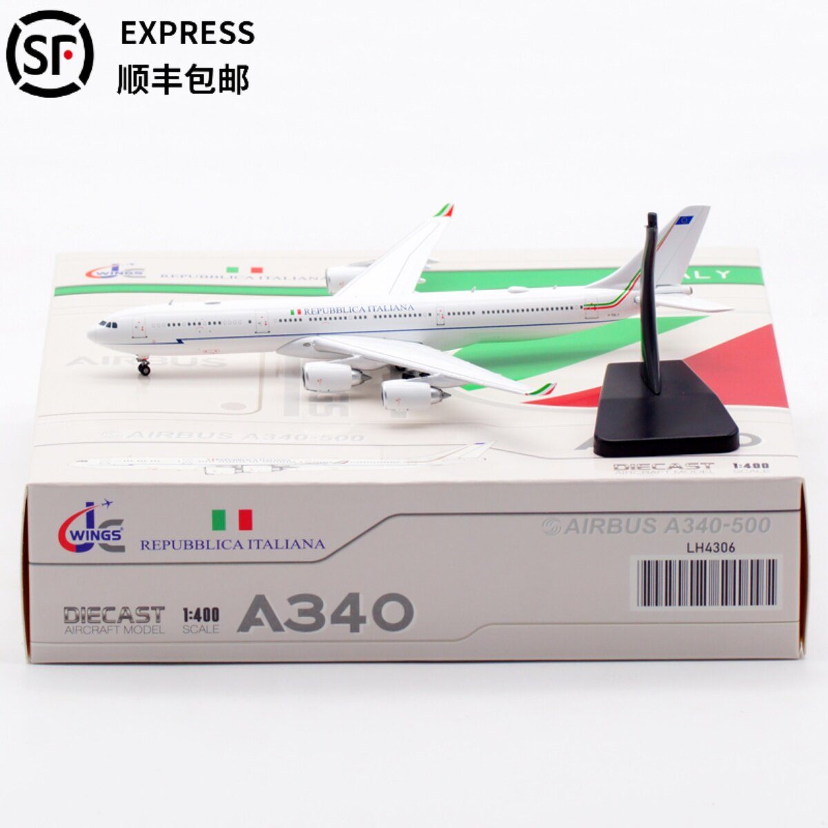 JC Wings1:400飞机模型合金仿真玩具意大利空军A340-500 I-TALY