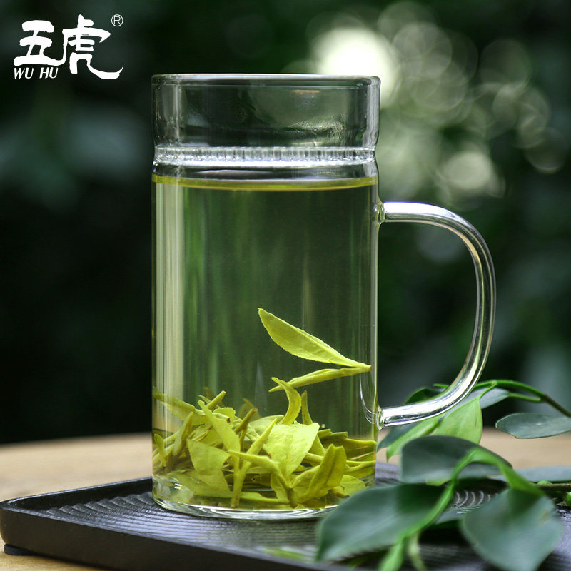 【U先】五虎茶具过滤茶杯茶水分离杯耐热玻璃杯透明月牙绿茶杯|ruв категории посуда, чайный сервиз, чашка - от Buy2taobao.com для оказания профессиональной услуги покупки агента Taobao
