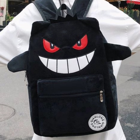 精灵宝贝宝可梦耿鬼书包怪兽书包搞怪双肩恶魔背包男女学生大容量