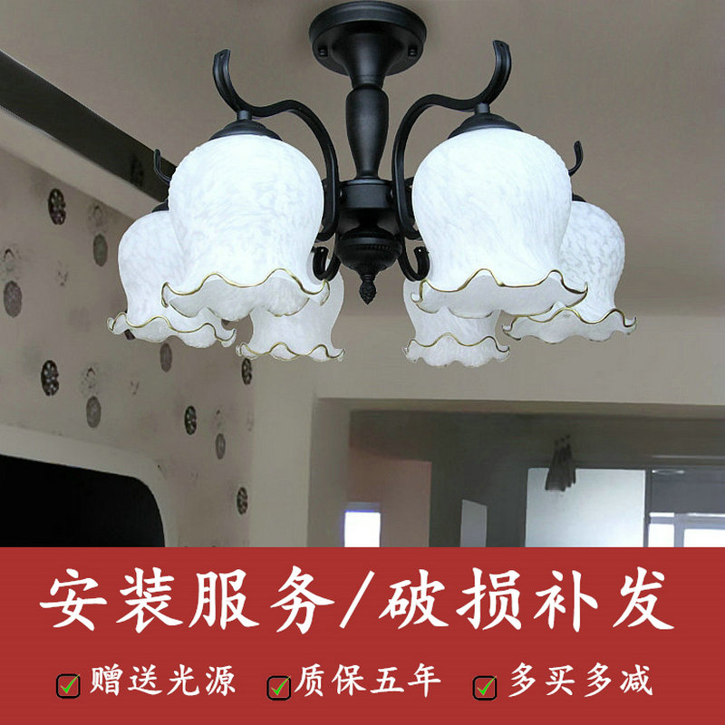 Living room lights Bedroom lights European style American style Restaurant Study Countryside Mediterranean Sea Ceiling lamp Iron art Glass lampin the Decoration main material , Lamps , Ceiling  category - from Buy2taobao.com to provide professional Taobao agent buy service