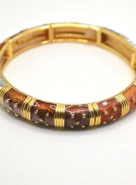 vintage 中古饰品首饰 Joan Rivers 珐琅手镯 （不退不换）