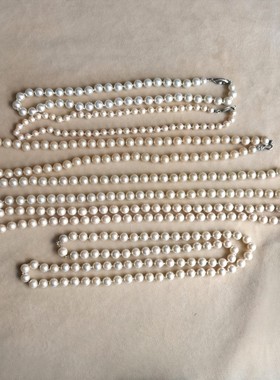 中古首饰 vintage单层珍珠项链合集 琉璃珍珠 （特殊商品不退换）