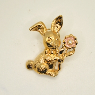 中古雅芳 Avon vintage小兔子胸针领带针两用 原盒包装【不退换】