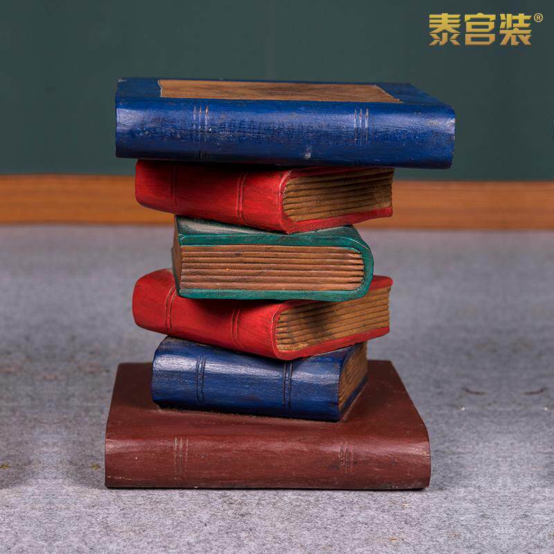 创意雕刻书型家用换鞋凳子矮凳