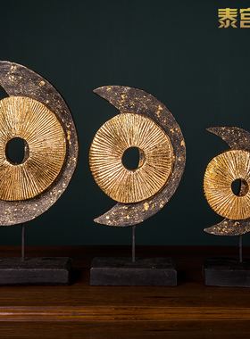 泰式实木装饰摆件工艺品三件套