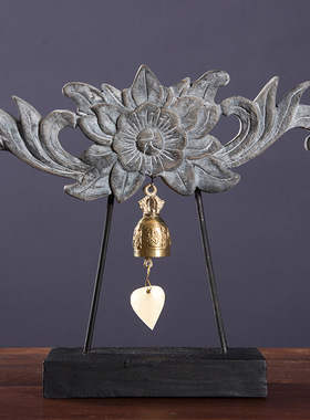 创意复古泰国木雕桌面装饰摆件