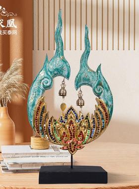 泰国实木软装饰品凤角