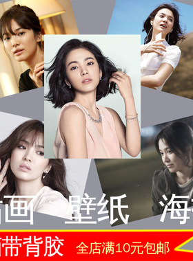 韩国影视明星演员照片自粘墙贴画