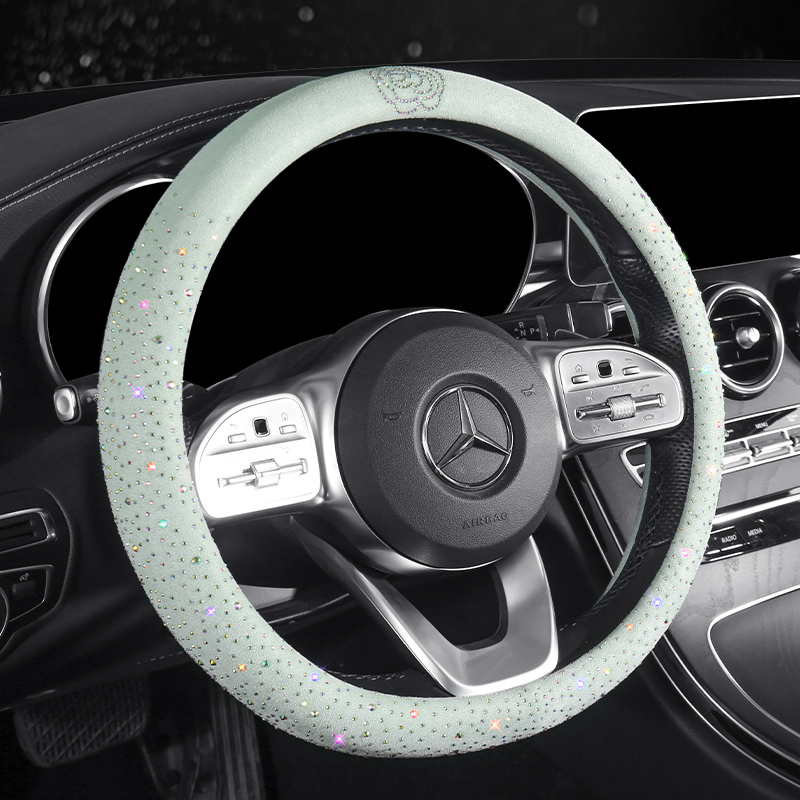 女士水钻盛琳琅su8m6m2m7A8sD20卡宴老头乐四轮电车方向盘套四季