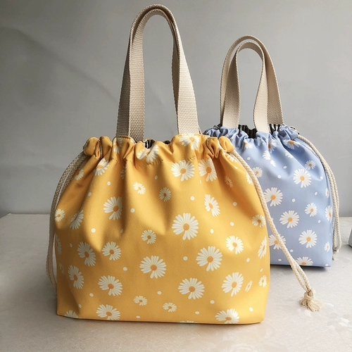 Водонепроницаемая сумка для ланча, портативная милая барсетка для школьников, сумка для еды, на шнурках