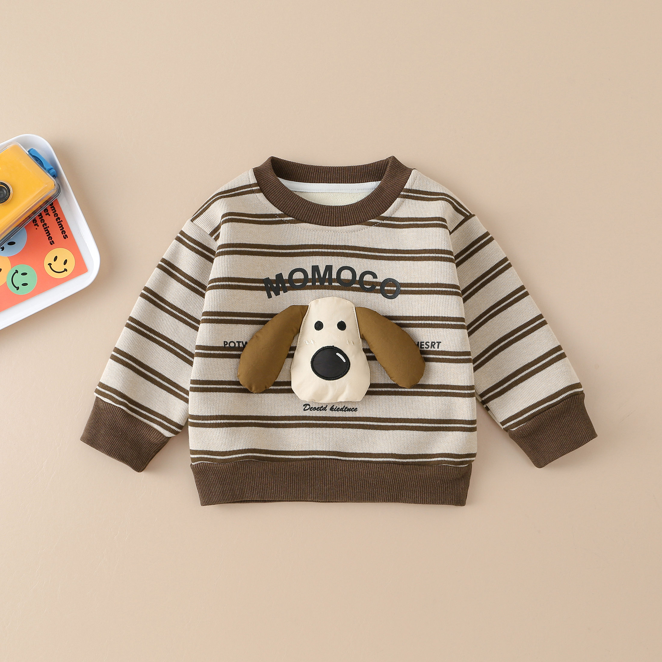 加绒加厚冬装卡通上衣小童卫衣