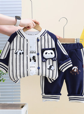 洋气棒球服三件套宝宝休闲外套