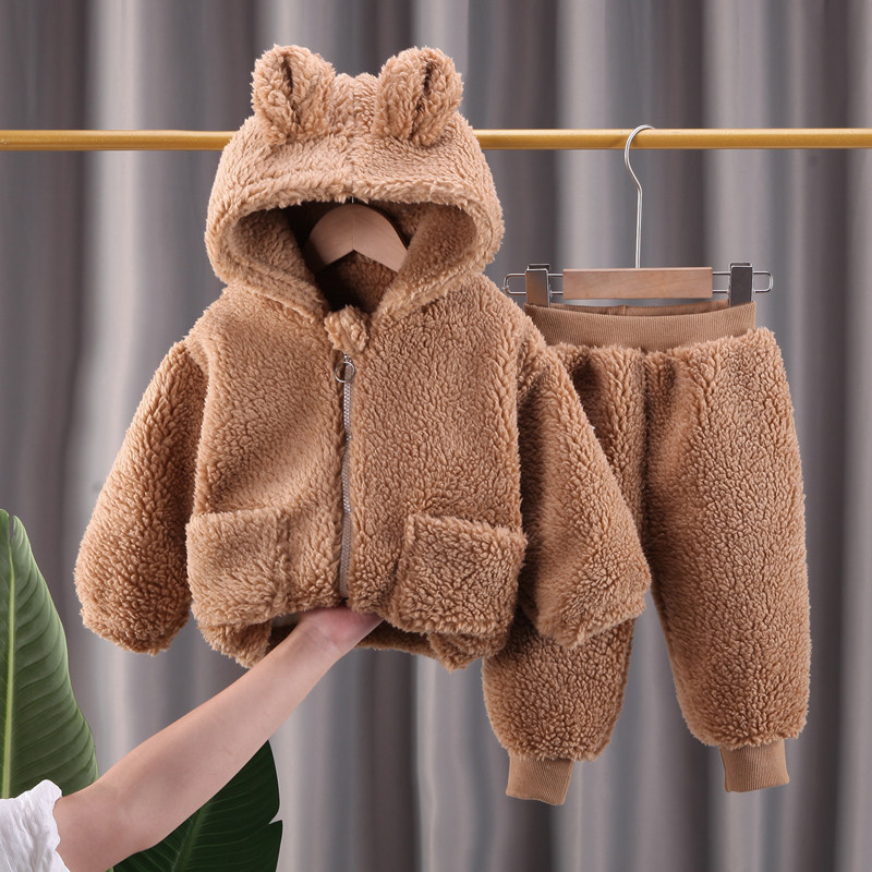 童装婴幼儿秋冬装男女宝宝毛毛衣套装卡通衣服儿童加绒加厚两件套,童装/婴儿装/亲子装,套装,淘宝优惠券,粉丝福利购,淘宝优惠卷