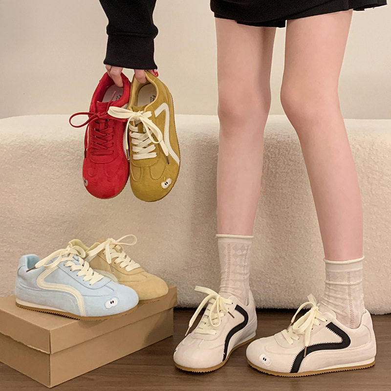 芭蕾风平底德训鞋女2026年早春新款时尚百搭显脚小休闲运动阿甘鞋