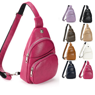 休闲运动单肩包百搭胸前斜挎背包跨境热卖 韩版 女胸包时尚 2024新款