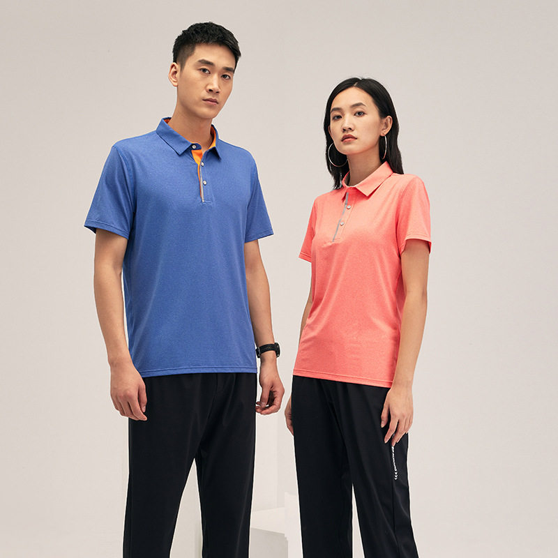 夏季休闲运动POLO衫男女款白领商务速干T恤短袖现货团体贴B印LOGO