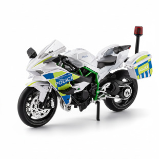 1:12H2R警车合金摩托车灯光音效亲子消防互动玩具宝宝益智教具