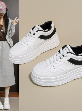2026春季新款ins韩版透气小白鞋女学生厚底百搭休闲运动板鞋HDA22