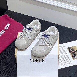 丑萌大头蝴蝶结德训鞋女2026年新款百搭轻便网面透气休闲运动鞋