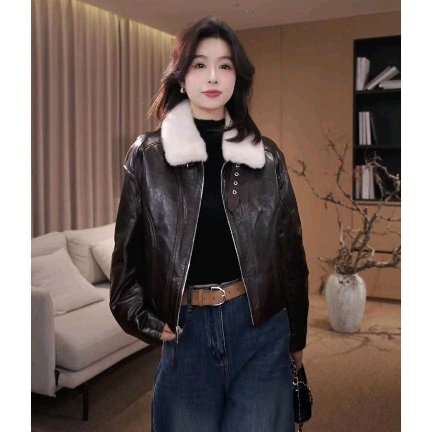 【普洛克】新款私服真皮皮衣